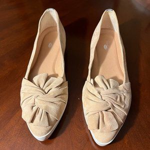 Dr. Scholl's Original Collection Viv women's peach suede flats, comfort size 9M